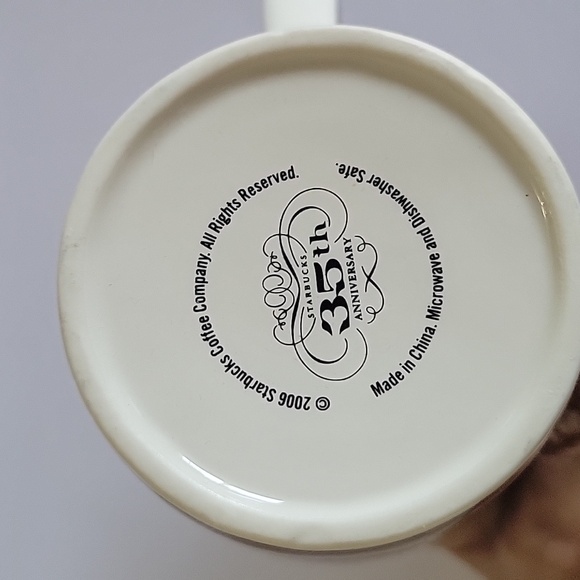 Starbucks Coffee 2006 Mug. 35th Anniversary. Crown Mermaid Copper Brown Shells. - Picture 4 of 12